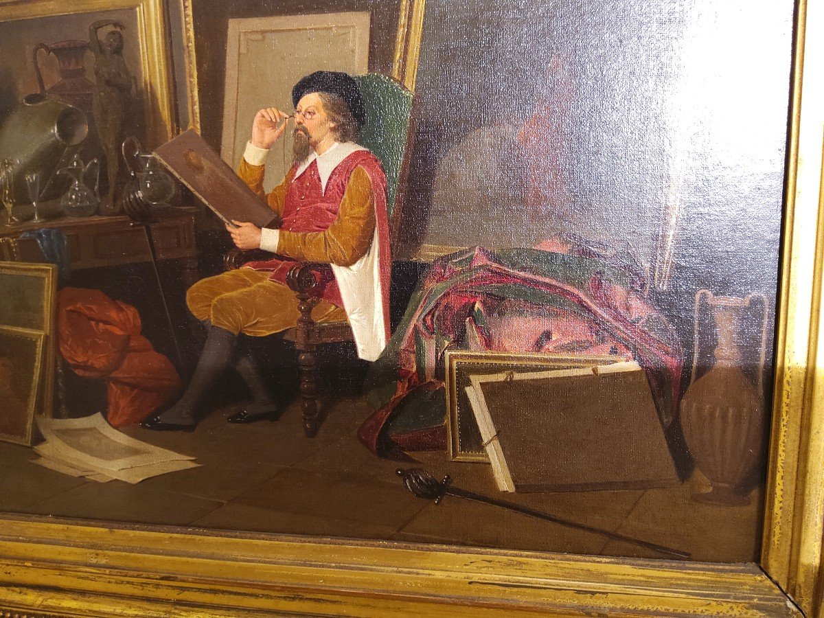 Peinture XIX Par Giovanni Della Rocca-photo-3